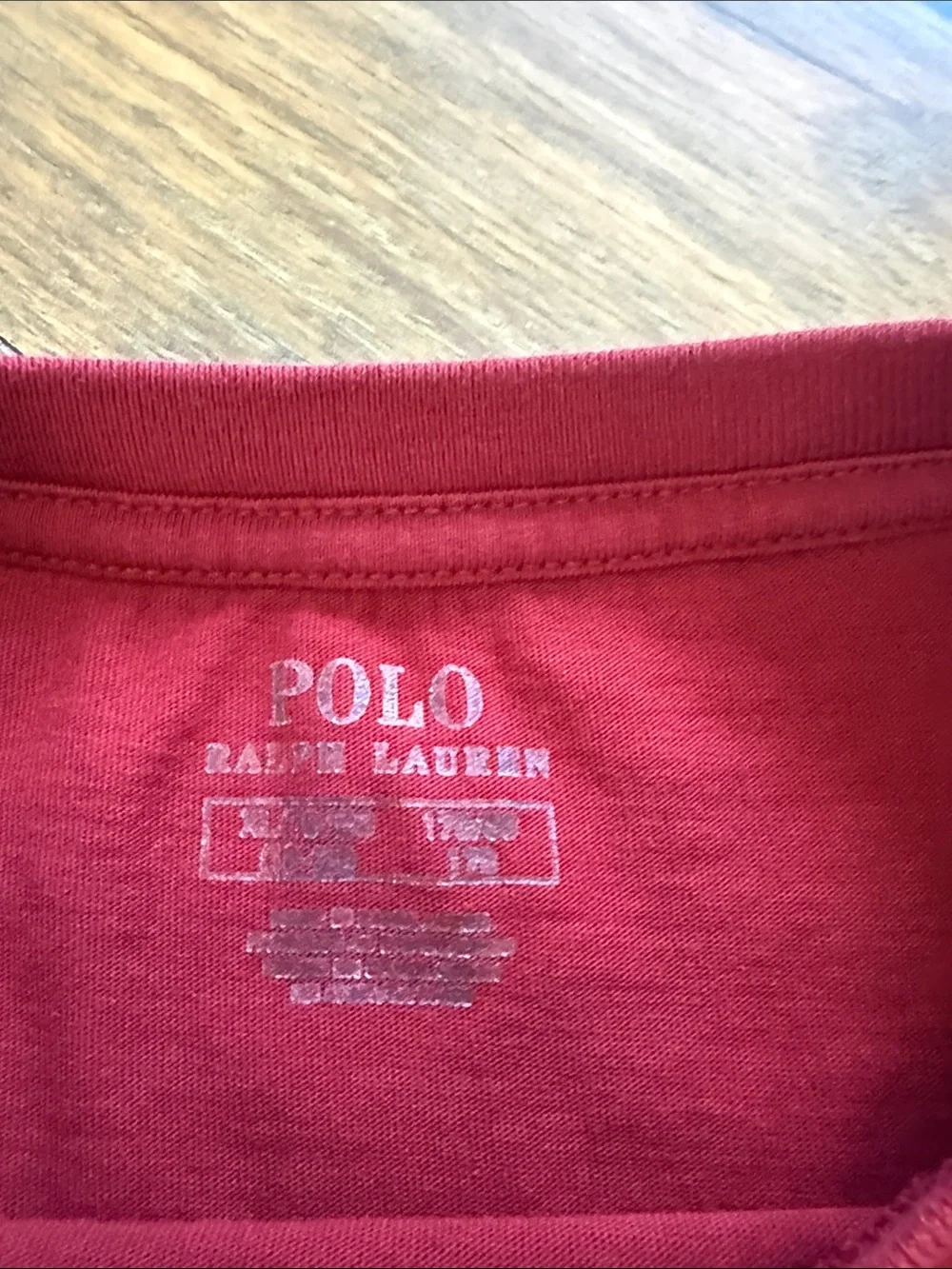 Polo Ralph Lauren Boys XL 18-20 Long Sleeve Pony Logo T-Shirt Red